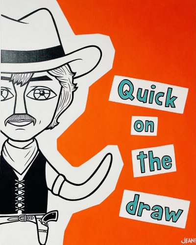 지니 리 Jeanie Lee
Cutout_  Quick on the draw
2022
Acrylic on canvas
 90.5 x 72.5cm